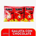 1 Bolsa de Granada Diablo Galleta Con Chocolatada Relleno de Vainilla de 24 unid