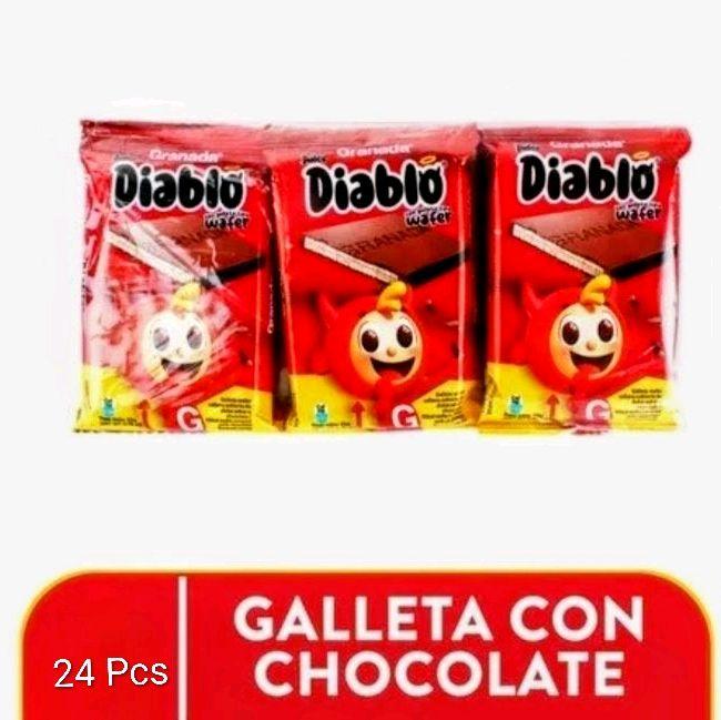 1 Bolsa de Granada Diablo Galleta Con Chocolatada Relleno de Vainilla de 24 unid