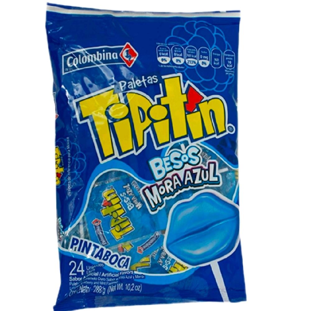 1 Bolsa de Colombina Tipitin Pinta boca Sabor Mora 24und