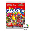 1 Bolsa de Chicleton sabores mixtos Cereza,Mora,Mango,Sandía 100und