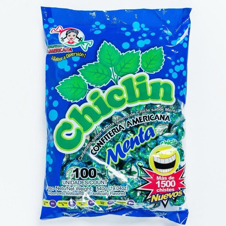 1 Bolsa de Chiclin Sabor Menta 100und confites centro americanos