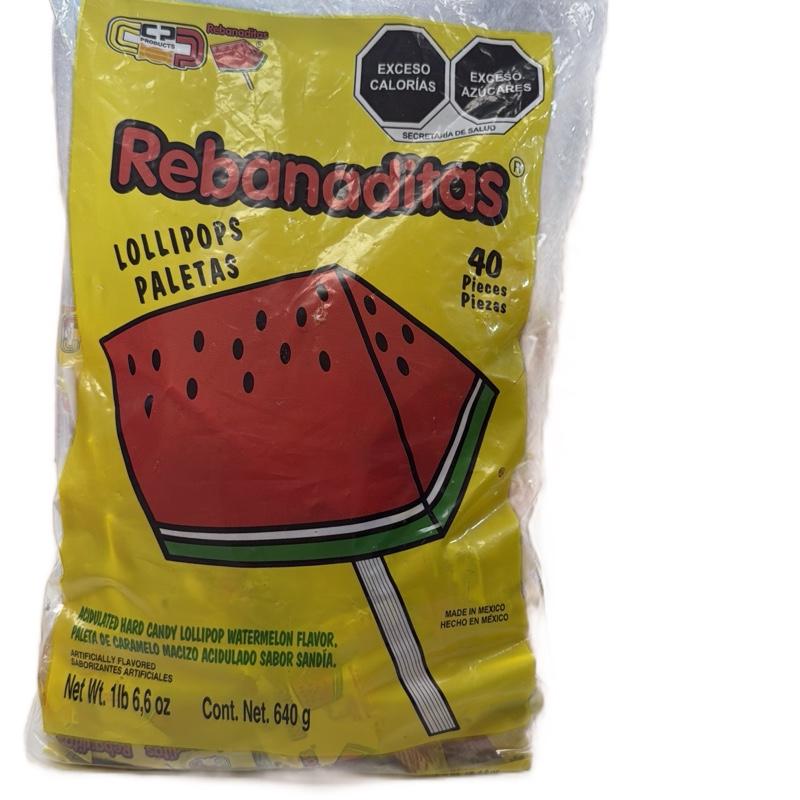 1 Bolsa De Rebanaditas Paletas sabor sandía 40und
