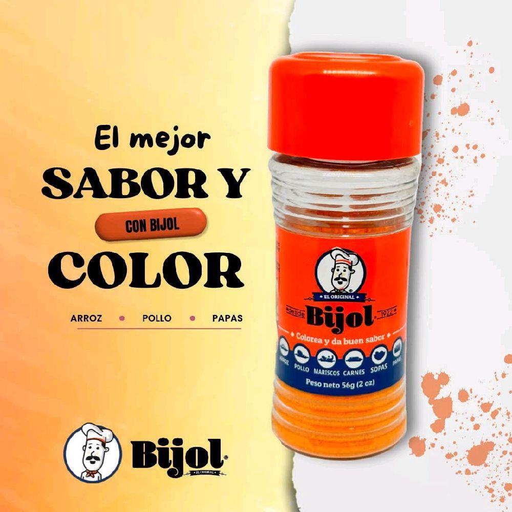 Bijol de 56g plástico Sazonador para pollo sabor tradicional de guatemala/Bijol 56g Seasoning for chicken traditional Guatemalan flavor